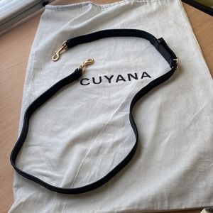 NWOT Cuyana adjustable leather bag strap, black